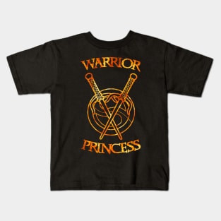 Warrior Princess Flames Kids T-Shirt